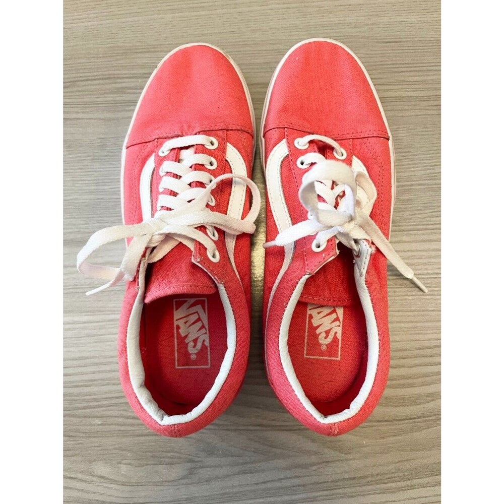 Vans Old Skool Coral Canvas Sneakers Women's 8.5 Skate Style Y2K Shoes